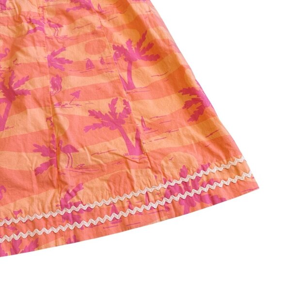 Lilly Pulitzer Strapless Palm Tree Sunset Beach Dress 100% Cotton Size 2 Women's - Picture 8 of 10